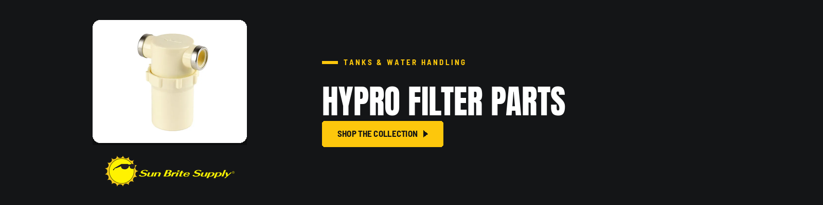 Hypro Filter Parts collection banner for Sun Brite Supply of Maryland