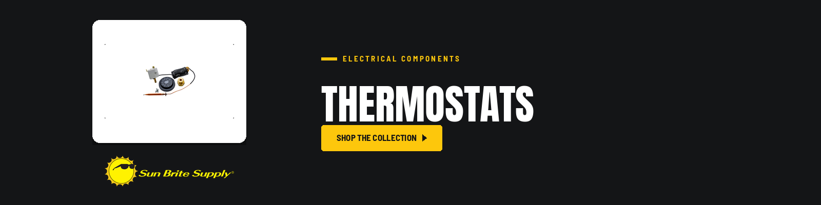 Thermostats collection banner for Sun Brite Supply of Maryland