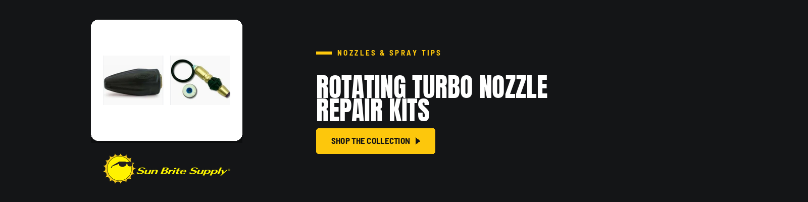 Rotating Turbo Nozzle Repair Kits collection banner for Sun Brite Supply of Maryland