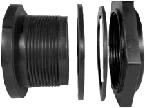 Poly 1/2" Bulkhead Fitting - Steel Fittings