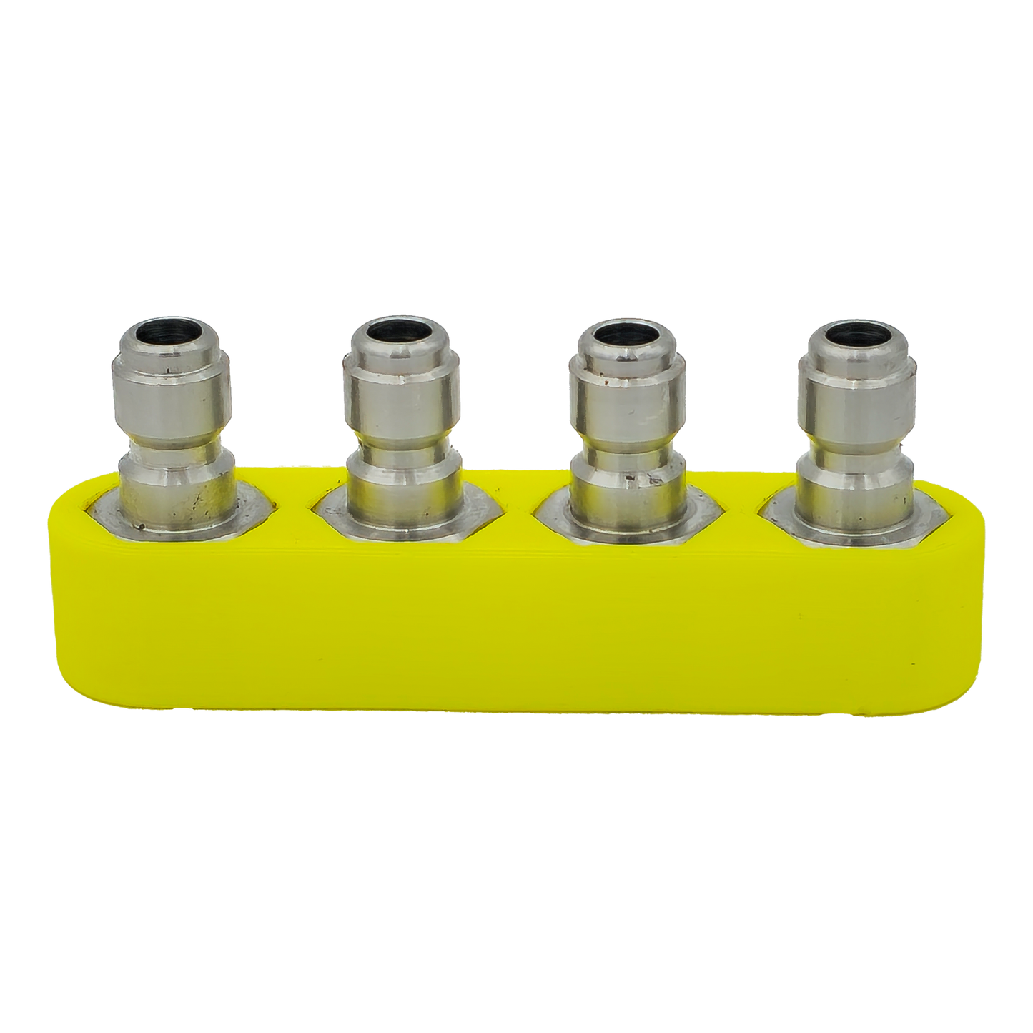 Quad Coupler Yellow Includes Stainless Steel Plugs