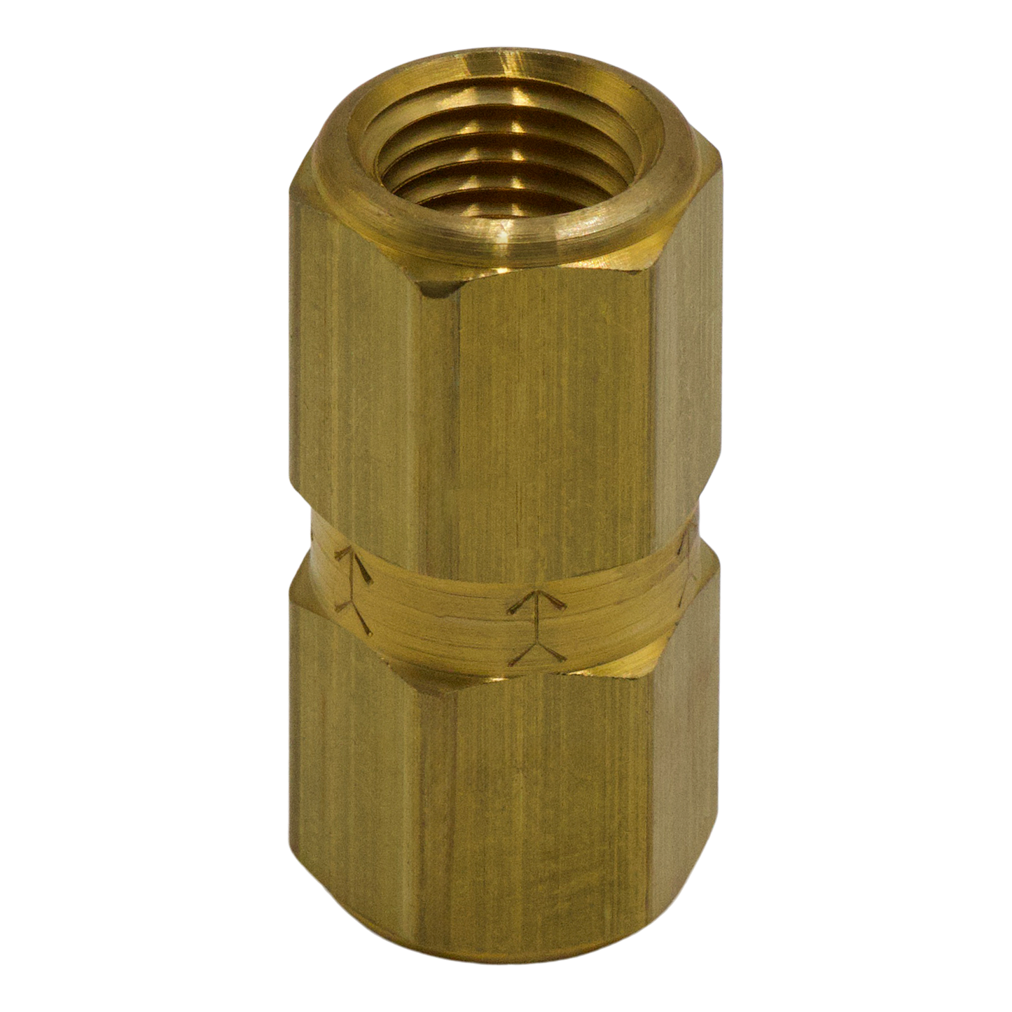 Brass Check Valve 1/4" FPT I/O, 1200psi - Brass Fittings