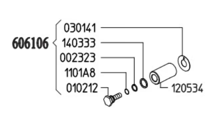 Plunger Bolt & O-ring Kit (kit 6) - SKU 5513 - Pump Part for pressure washing