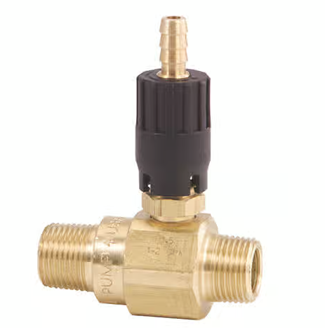Hi-draw adjustable acid injector SKU 5668 brass downstream chemical injector with Viton o-rings