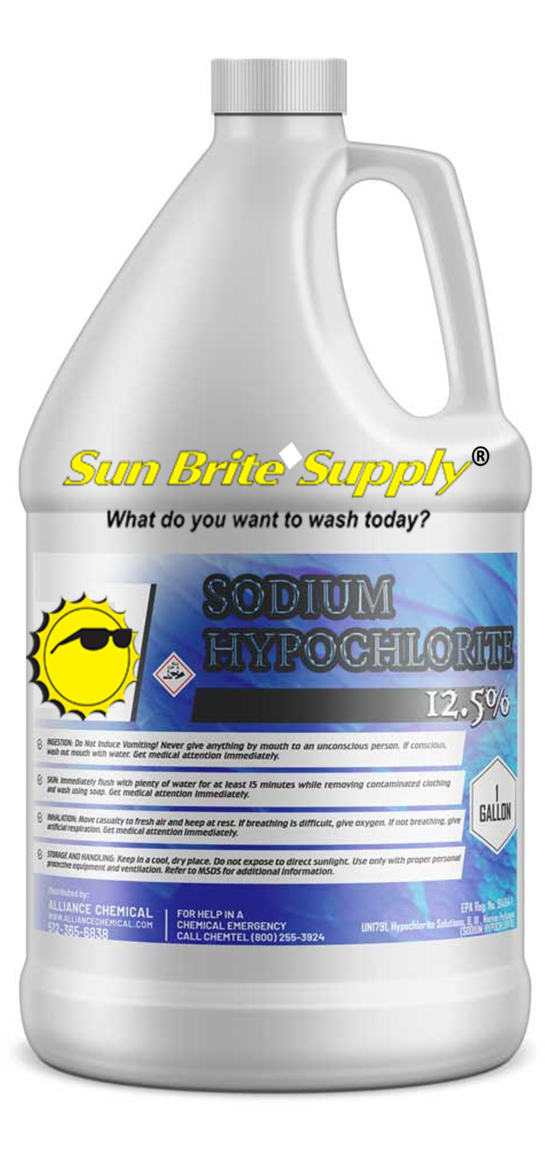Sun Brite Supply Sodium Hypochlorite - Roof Wash Chemicals