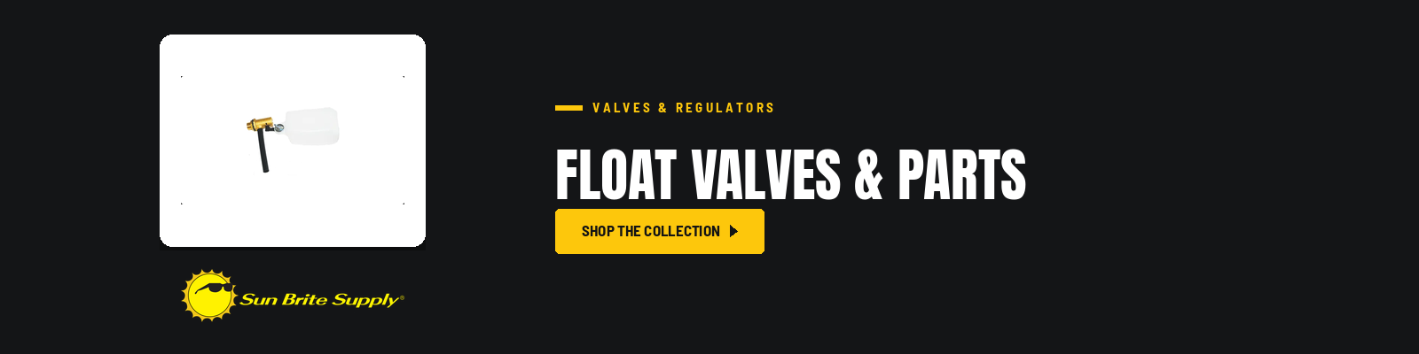 Float Valves & Parts collection banner for Sun Brite Supply of Maryland