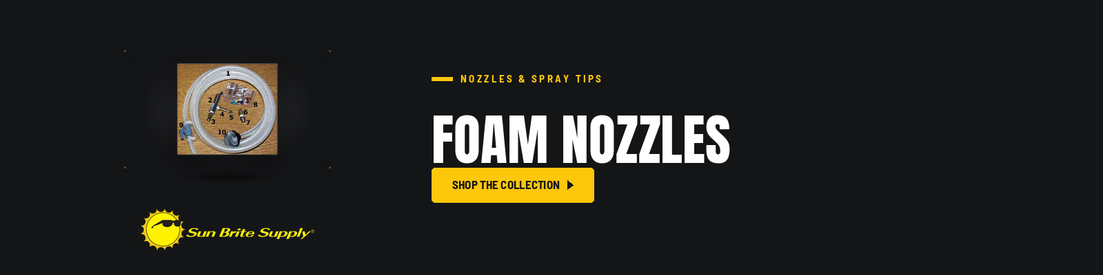Foam Nozzles collection banner for Sun Brite Supply of Maryland