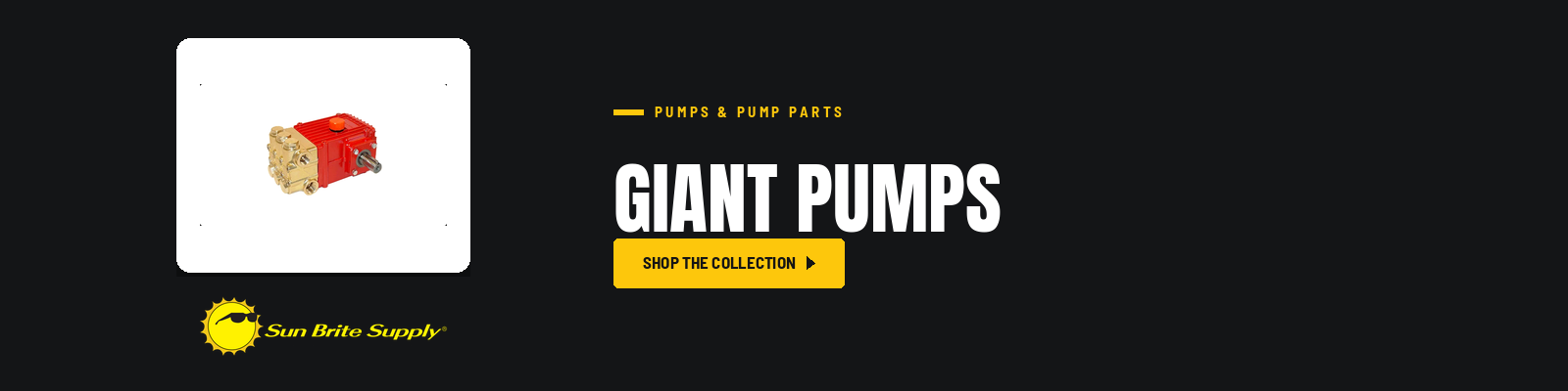Giant Pumps collection banner for Sun Brite Supply of Maryland