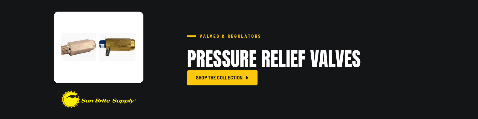 Pressure Relief Valves collection banner for Sun Brite Supply of Maryland