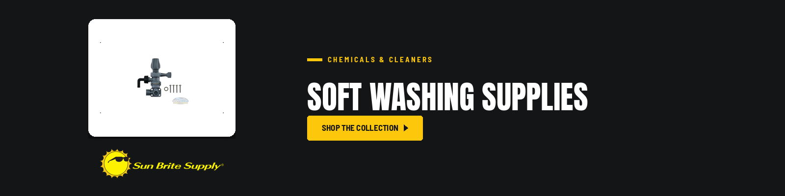 Soft Washing Supplies collection banner for Sun Brite Supply of Maryland