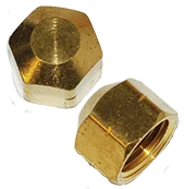 Brass Pipe Caps - 1/4", 3/8" & 1/2" FPT