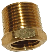 Brass Bushing 3/8MPT X 1/4FPT [short Hex] - Valves