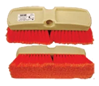 Easy Reach 10" Soft Orange Wash Brush For Acid Cleaning - Valves