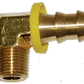 AR Push On Hose Barb Elbow 1/2 Hose X 3/8 MPT - Poly Hose Barbs