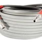 100 foot 3/8 inch grey non-marking high pressure hose with quick connects