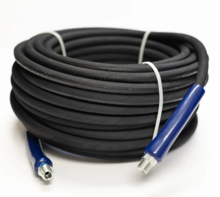 50' Black 3/8" Hose With QCs
