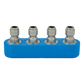 Quad Coupler Blue Includes Stainless Steel Plugs