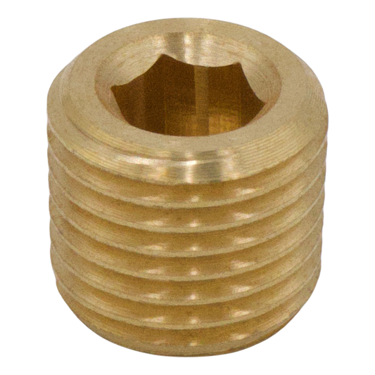 Brass Allen Head Plug 1/2" - Brass Fittings