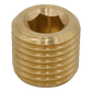 Brass Allen head pipe plug