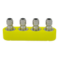 Quad Coupler Yellow Includes Stainless Steel Plugs