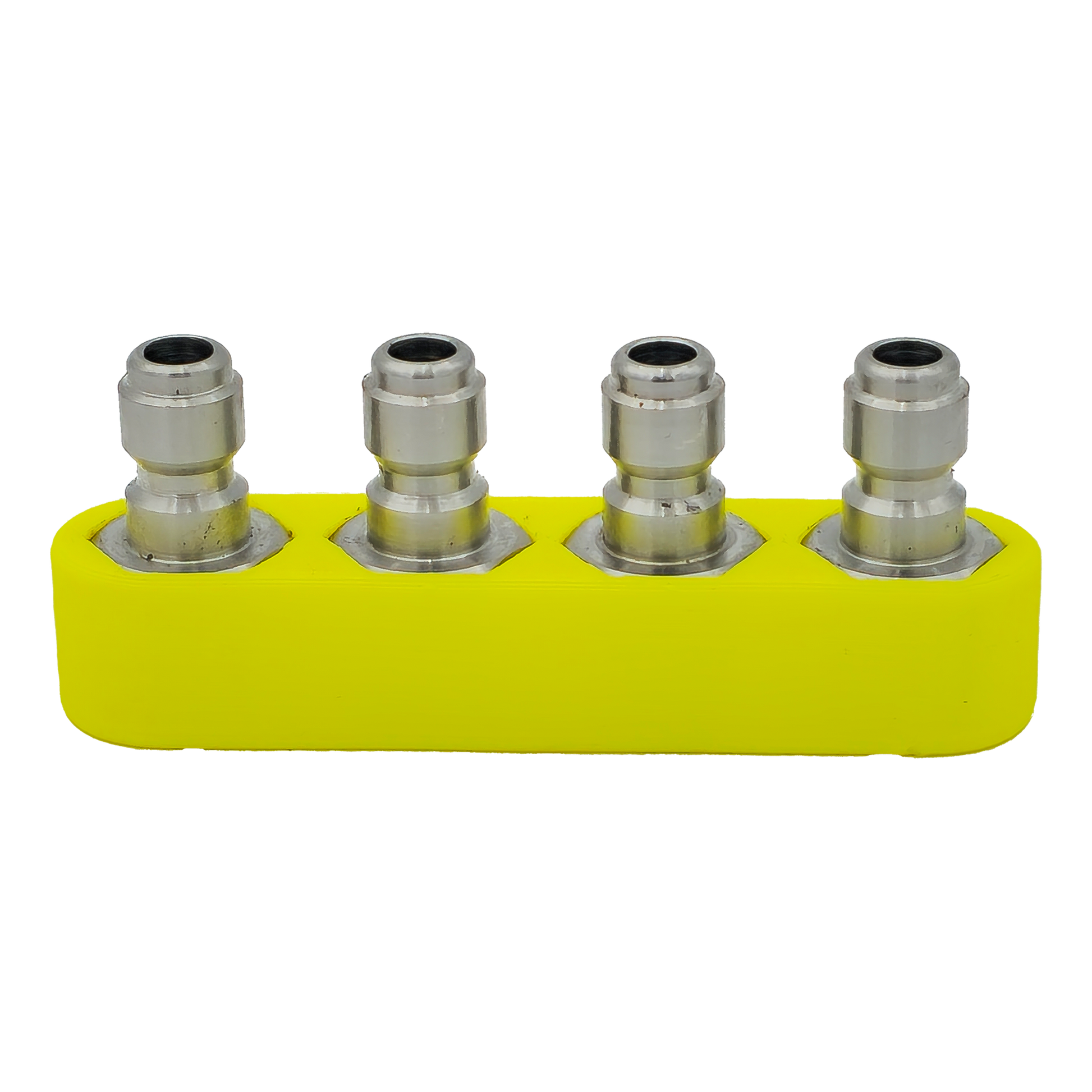Quad Coupler Yellow Includes Stainless Steel Plugs