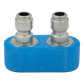 Gladiator Dual Coupler Blue W/ Plugs - Lances