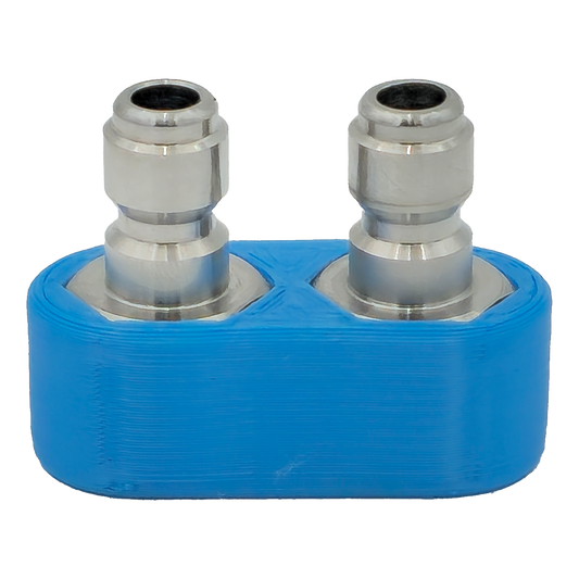 Gladiator Dual Coupler Blue W/ Plugs - Lances