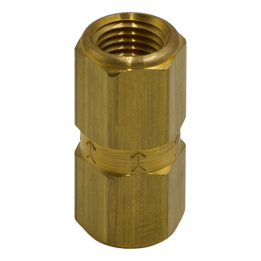 Brass Check Valve 1/4" FPT I/O, 1200psi - Brass Fittings