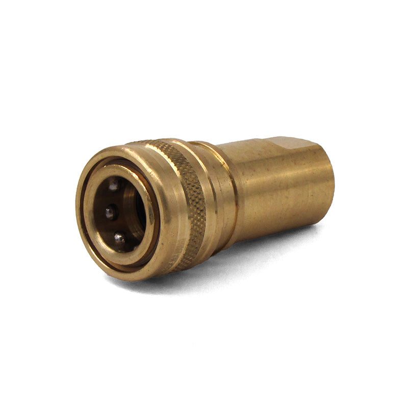 Double Shut-off Socket 1/4" FPT Steel Zinc Plated - SKU 4097 - Quick Connect for pressure washing