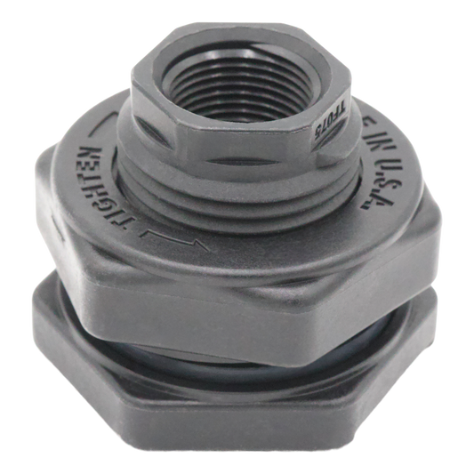 Poly bulkhead fitting for water tanks