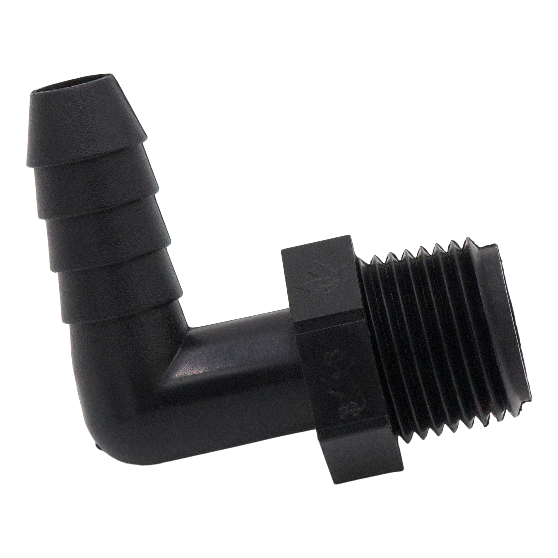 AR Poly Elbow 3/8 MPT X 3/8 Hose Barb - Poly Hose Barbs