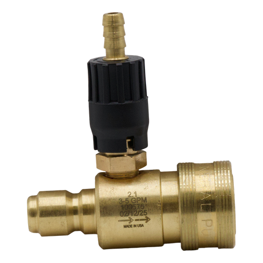 QC ADJ CHEM INJECTOR ASSY 3-5GPM 2.1mm
