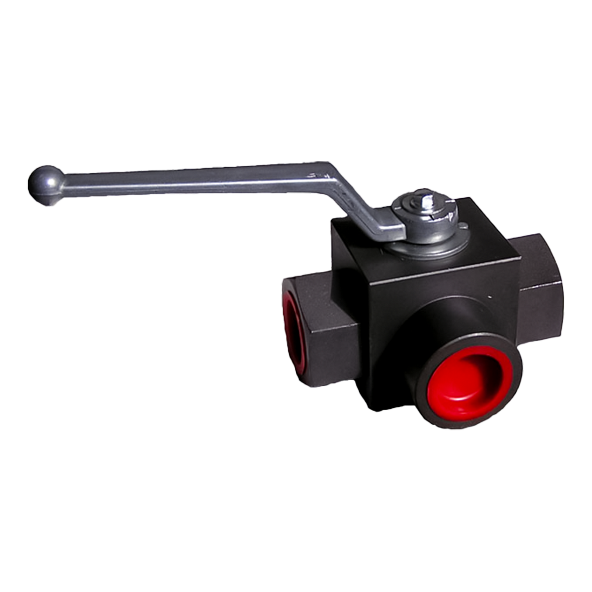 Ball Valve 3-way 3/8"FPT,7000PSI-ZINC Plated - Quick Connect Nozzles