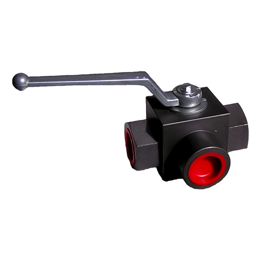 Ball Valve 3-way 3/8"FPT,7000PSI-ZINC Plated - Quick Connect Nozzles