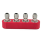 Gladiator Quad Couple Red Includes Stainless Steel Plugs - 304 Stainless Steel Fittings