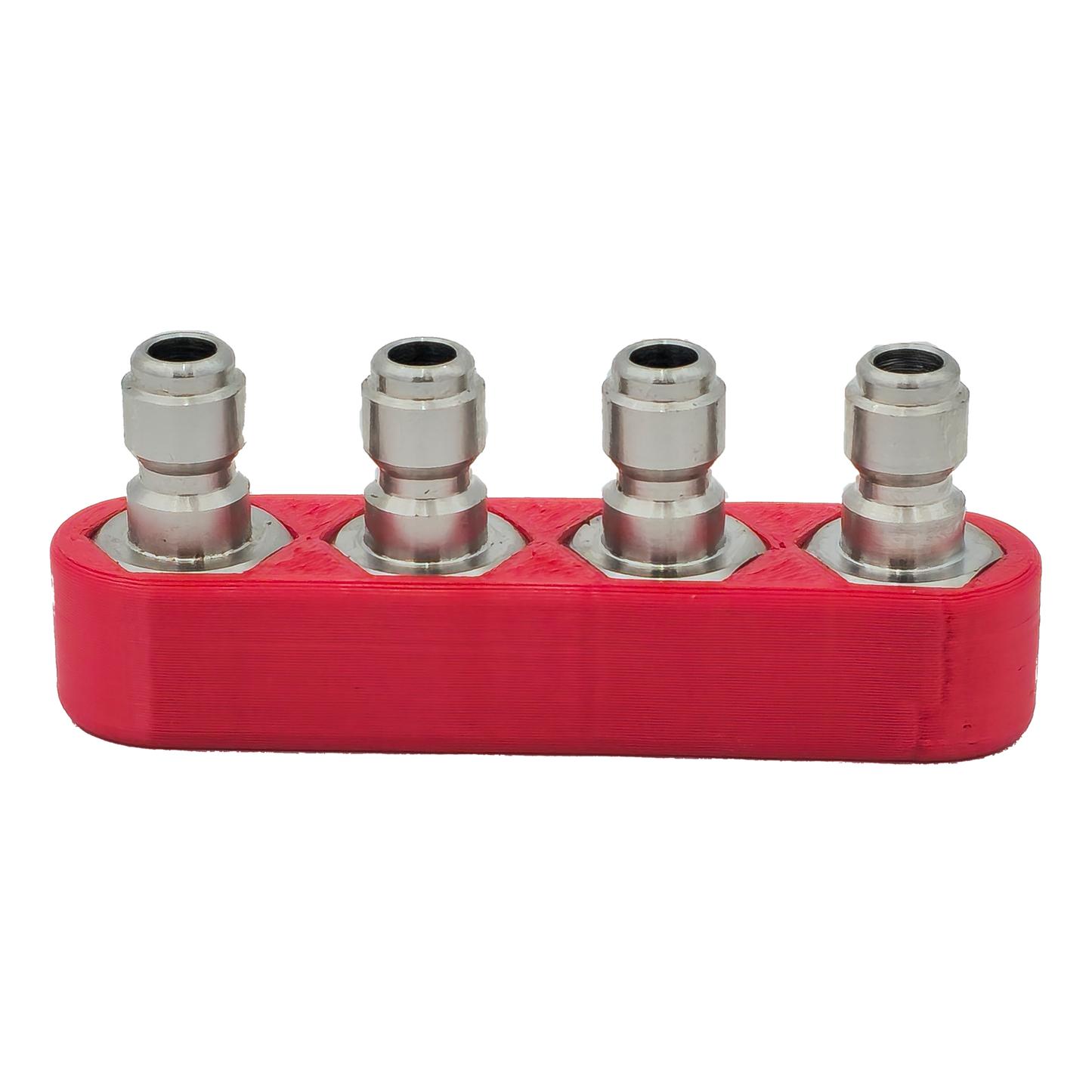 Gladiator Quad Couple Red Includes Stainless Steel Plugs - 304 Stainless Steel Fittings