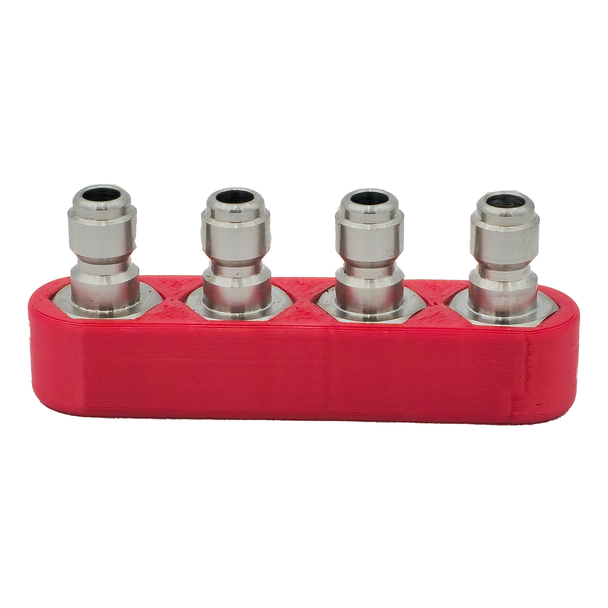 Gladiator Quad Couple Red Includes Stainless Steel Plugs - 304 Stainless Steel Fittings