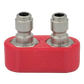 Gladiator Dual Coupler Red W/ Plugs - Lances