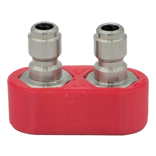 Gladiator Dual Coupler Red W/ Plugs - Lances