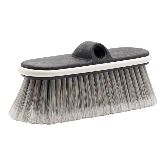 Easy Reach Wash Brush Grey Flagged Bristle 10" - Valves
