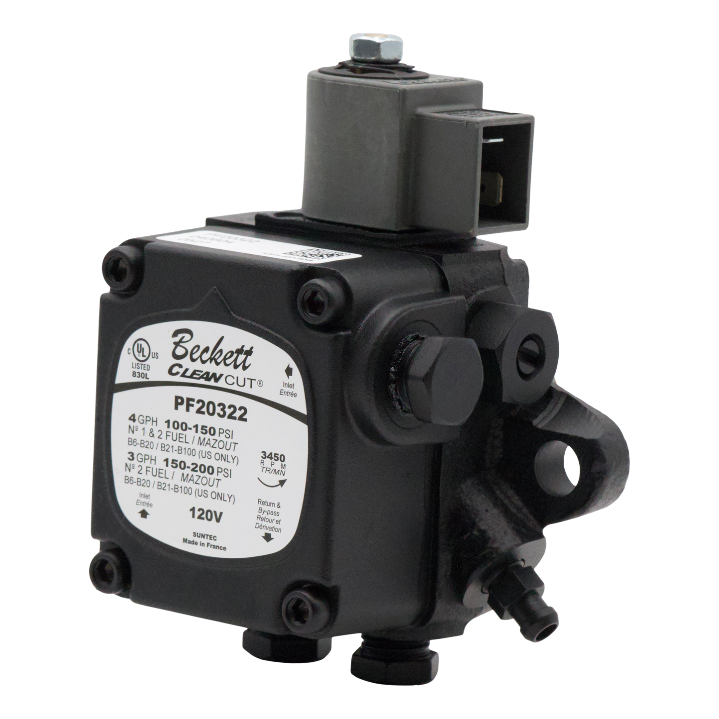 Beckett 2184404U/PF20322U Cleancut 120v Fuel Pump - Pumps