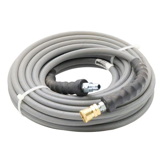 Gladiator 4000 GRAY 3/8"x100' WRAPPED W/QC FITTING - Steel Fittings