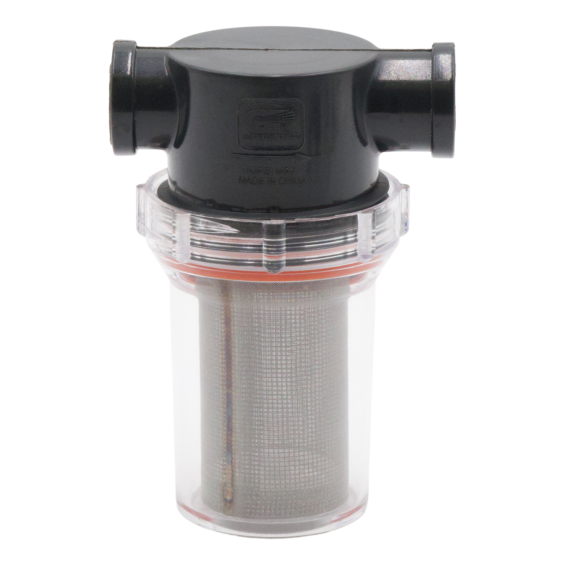 General Pump GP Clear Bowl Water Filter 1/2" I/O 80 Mesh S.s. S - Filters and Strainers