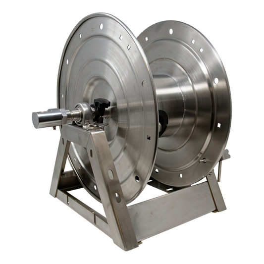 General Pump 5000PSI A-Frame Stainless Steel Hose Reel 3/8" x 150' - Hose Reels