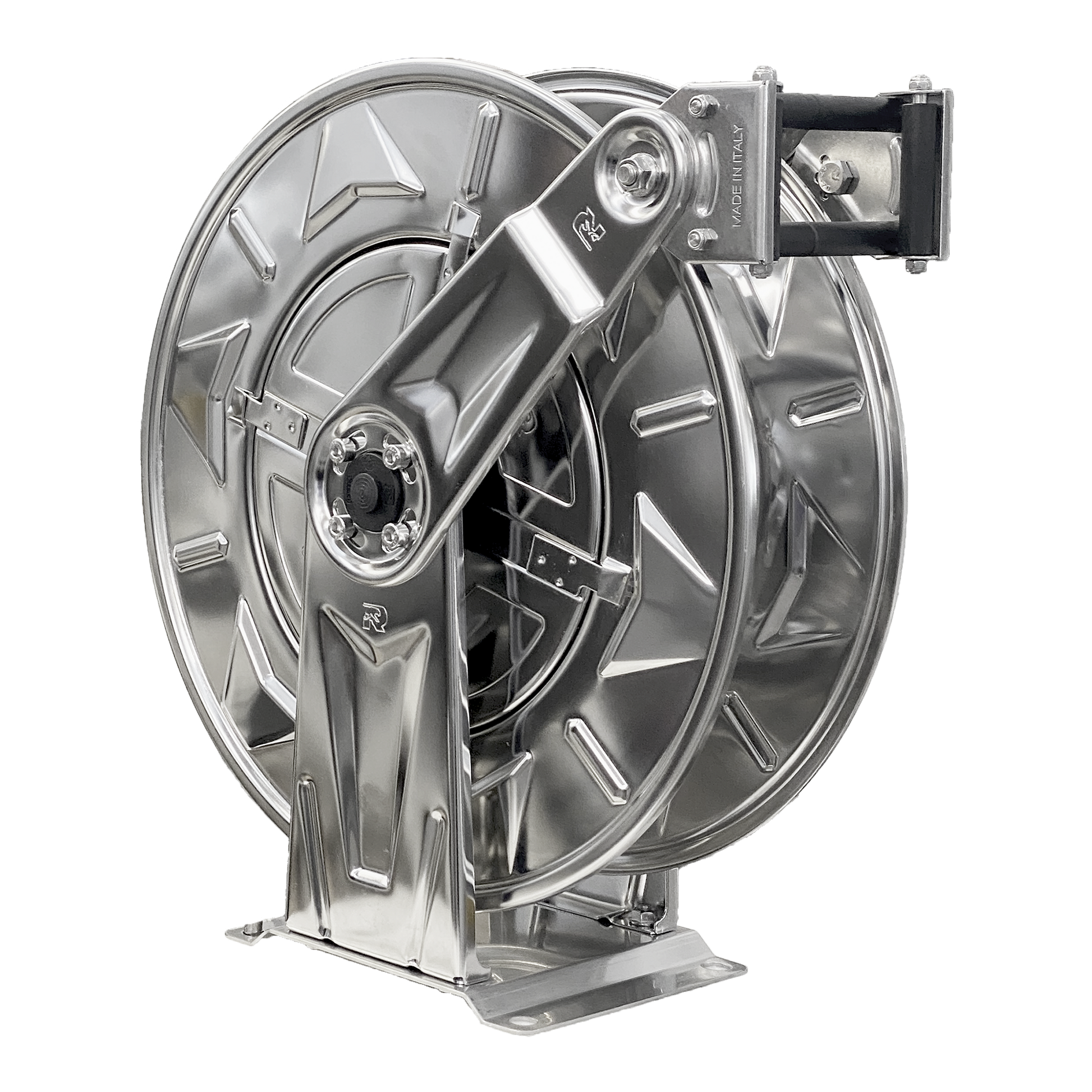 Centurion Stainless Steel 100' Spring Rewind 3/8" Hose Reel - SKU 4632