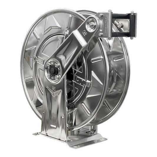 Centurion Stainless Steel 100' Spring Rewind 3/8" Hose Reel - SKU 4632