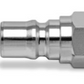 Double shut-off steel plug SKU 4102 zinc plated with FPT thread for pressure washer quick coupling