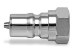 Double shut-off steel plug SKU 4102 zinc plated with FPT thread for pressure washer quick coupling