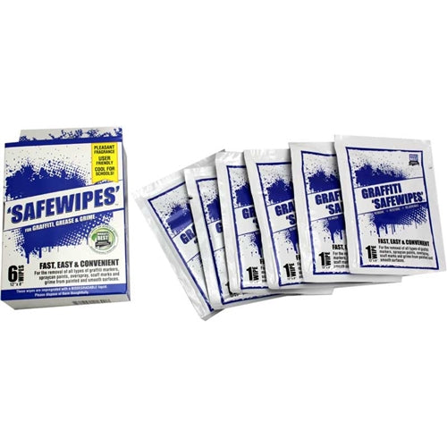 WBGR Graffiti Safe-Wipes Handy Pack of 6