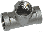 304 stainless steel tee fitting 3/8 inch FPT three-way 800 PSI